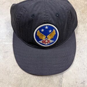 Ralph Lauren Double RRL Navy Baseball Cap with Blue & Gold Patch